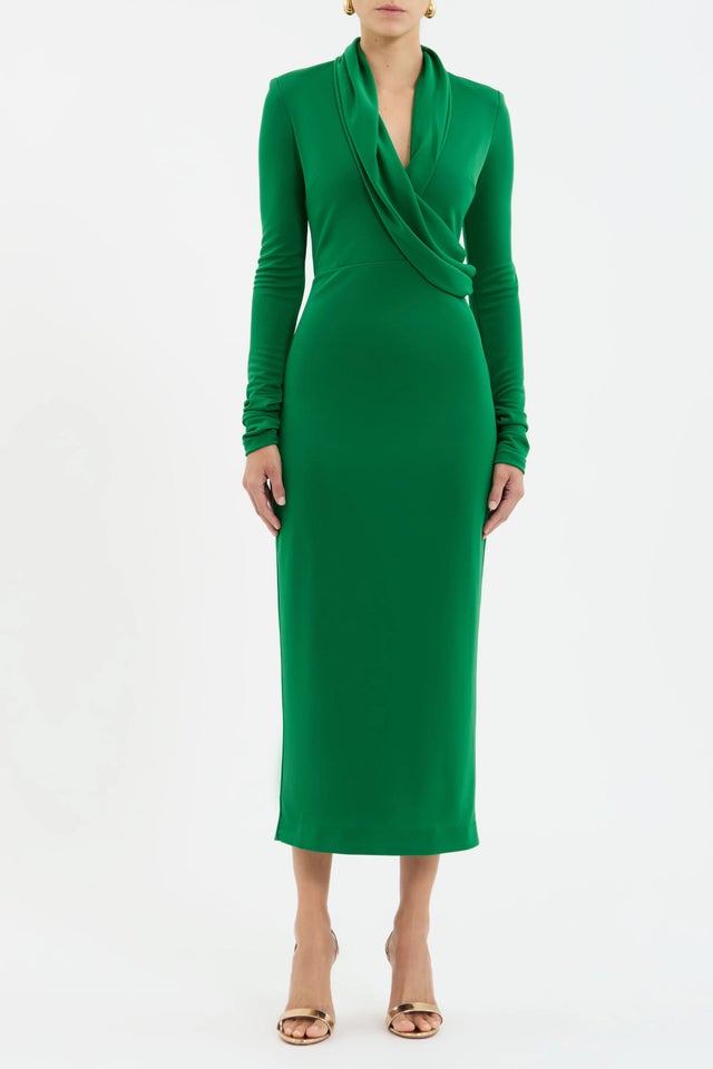 【REBECCA VALLANCE】ストレッチニット ミディワンピース Rebecca Vallance | Mara Collective
