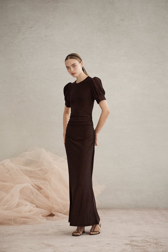 green emerald velvet dress Rent NOOKIE Valentina Dress (Saphire Blue) main image 0